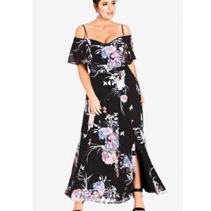 City Chic Flourish Floral Maxi Dress 22 XL